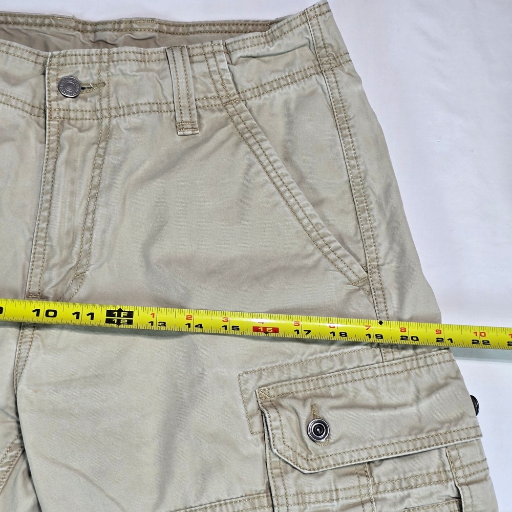 Levis Mens Cargo Shorts Khaki Tan Cotton Multi Pocket Size 31 Utility‎ Casual - Picture 7 of 16